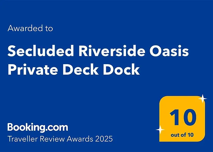 Secluded Riverside Oasis Private Deck Dock